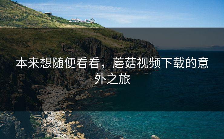 本来想随便看看，蘑菇视频下载的意外之旅  第1张